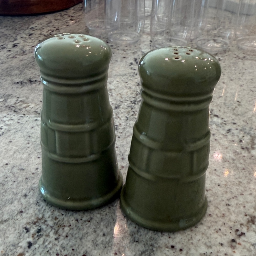 Longaberger Olive Green Shaker Set